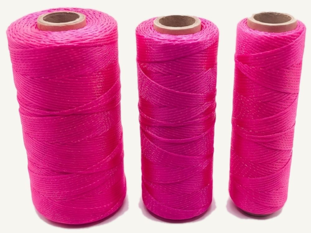 Pink braided nylon reels